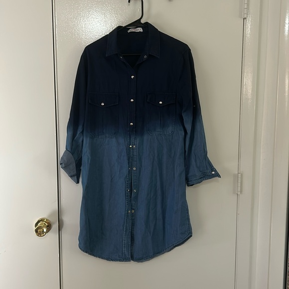 Buddy Basics Tops - Long ombre, jean shirt